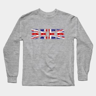 Union Jack (UK) Beer Flag Long Sleeve T-Shirt